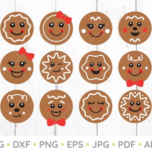 Gingerbread face svg bundle, Gingerbread man svg, Gingerbread iron on, Gingerbread svg, Funny Christmas ornament svg, Christmas clipart, PNG