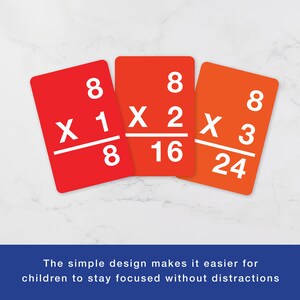 Eight Times Tables Flash Cards Printable - Etsy