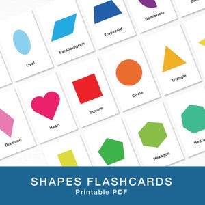 Schede didattiche stampabili sulle forme per bambini / Schede didattiche educative / Riconoscimento delle forme per bambini in età prescolare e bambini piccoli / Download immediato