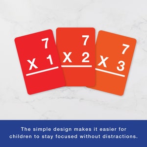 Seven Times Tables Flash Cards Printable Instant Download - Etsy UK