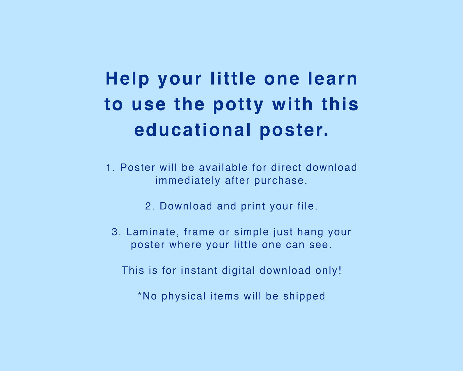 Toilet Training/ Potty Training Educational A4 Poster Etsy