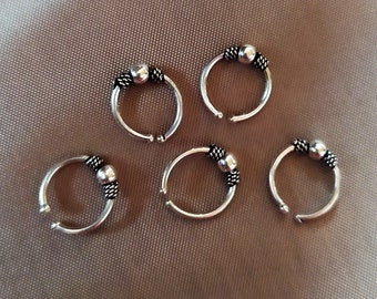 Fake Piercing Genuine 925 Silver Nose Ring Septum Helix Nose Piercing Hoop Ear Cuff Minimalist Ear Clip Nose Pierc Real Silver 925