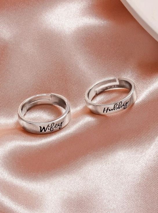 Herzschlag Gravur Ring Set Paar Ring Freundschaftsring Etsy.de