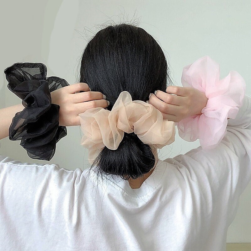 MINTA Scrunchies for Hair Big Hair Scrunchies for Women Pack of 6 Rubber  Band Price in India  Buy MINTA Scrunchies for Hair Big Hair Scrunchies  for Women Pack of 6 Rubber