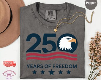 America 250 Shirt, 250 Years of Freedom Shirt, Patriotic USA Tee, 1776 2026 Shirt, Eagle Graphic Shirt, 4th of July, Comfort Colors Tee