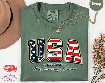 USA 250th Anniversary Shirt, America 250 Shirt 1776-2026, Patriotic USA Shirt, 4th of July Shirt, American Flag Tee, Independence Day Shirt