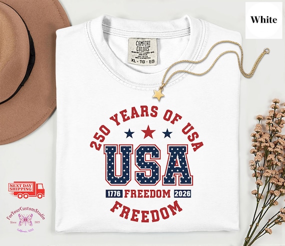 250 Years USA Shirt 2026, USA 250 Anniversary Shirt, 4th of July Shirt, Patriotic USA Tee, American Flag Shirt, Independence Day Outfit