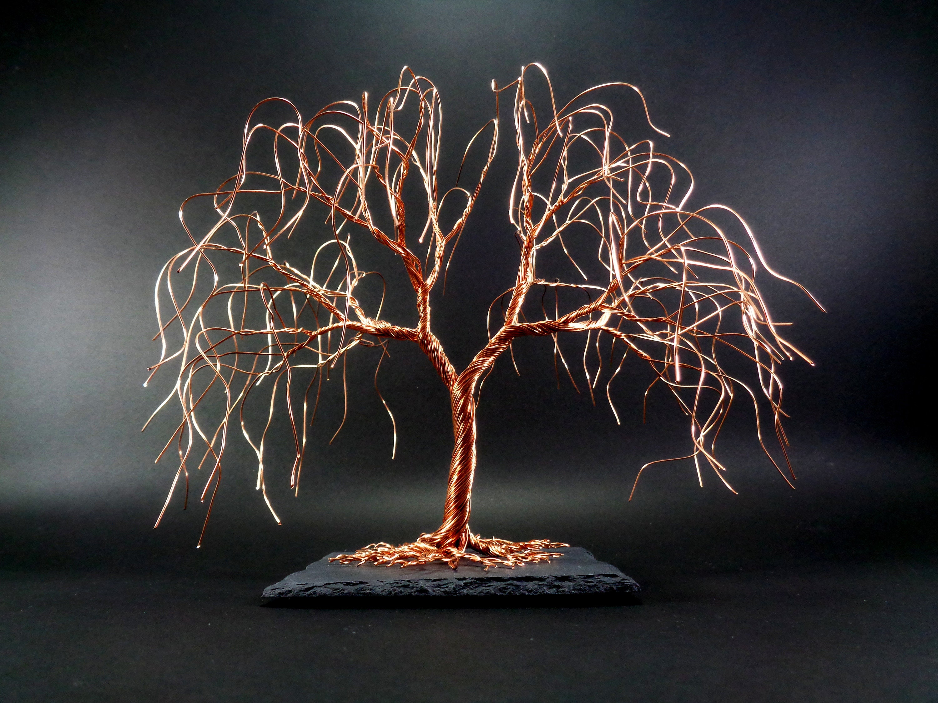 Copper Weeping Willow Wire Tree Sculpture, Metal Tree of Life Sculpture, Wire  Sculpture Art, Best Friend Gift, Room Shelf Mantel Decor -  Norway