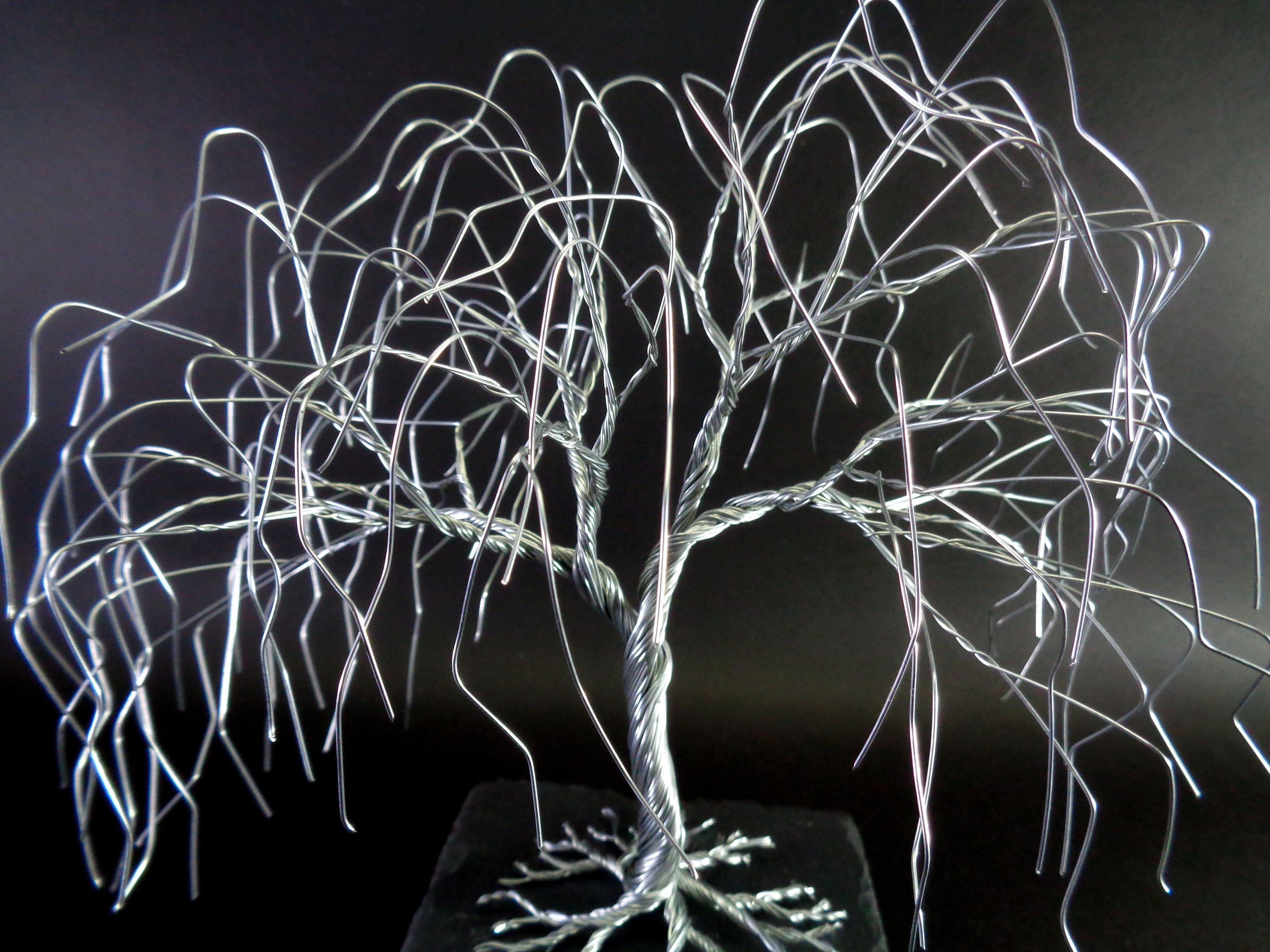 Weeping Willow Wire Tree Sculpture, Metal Tree of Life Sculpture, Wire