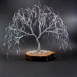 Weeping Willow Wire Tree Sculpture, Metal Tree of Life Sculpture, 30th Anniverssary Gift for Parents