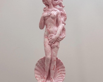 The Birth of Venus Reimagined Vol.3– Pink Aphrodite Sculpture | Contemporary Pop Art Figurine | Modern Greek Art | Alabaster Statue