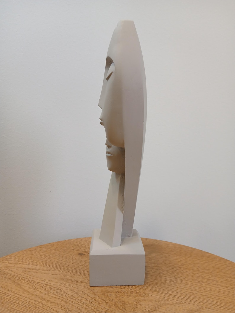 Devotion - Contemporary Abstract Sculpture | Modern Greek Art | Handcrafted Alabaster Statue Symbol of Unity | Minimalist Figurine gReplicas