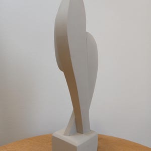 Devotion - Contemporary Abstract Sculpture | Modern Greek Art | Handcrafted Alabaster Statue Symbol of Unity | Minimalist Figurine gReplicas