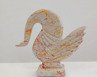 Expresión cicládica pura – Esencia del equilibrio / Escultura abstracta de pato / Arte griego moderno / Figura minimalista / Hecha a mano por gReplicas