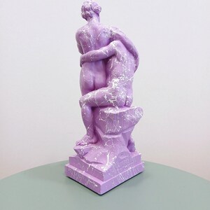 Bacchus & Ariadne Pop Art Figurine of Love and Euphoria | Marbled Alabaster Sculpture | Mythology Series Statue | Contemporary Art gReplicas