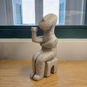 Blue Cycladic Echoes of Celebration | Abstract Contemporary Greek Sculpture | Handmade Alabaster statue by gReplicas
