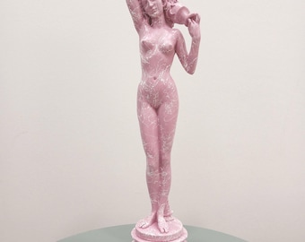 Youth Manifesto – Marbled Ivi | Contemporary Alabaster Sculpture | Pop Art Statue | Urban Goddess of Youth and Renewal | Modern Greek Art