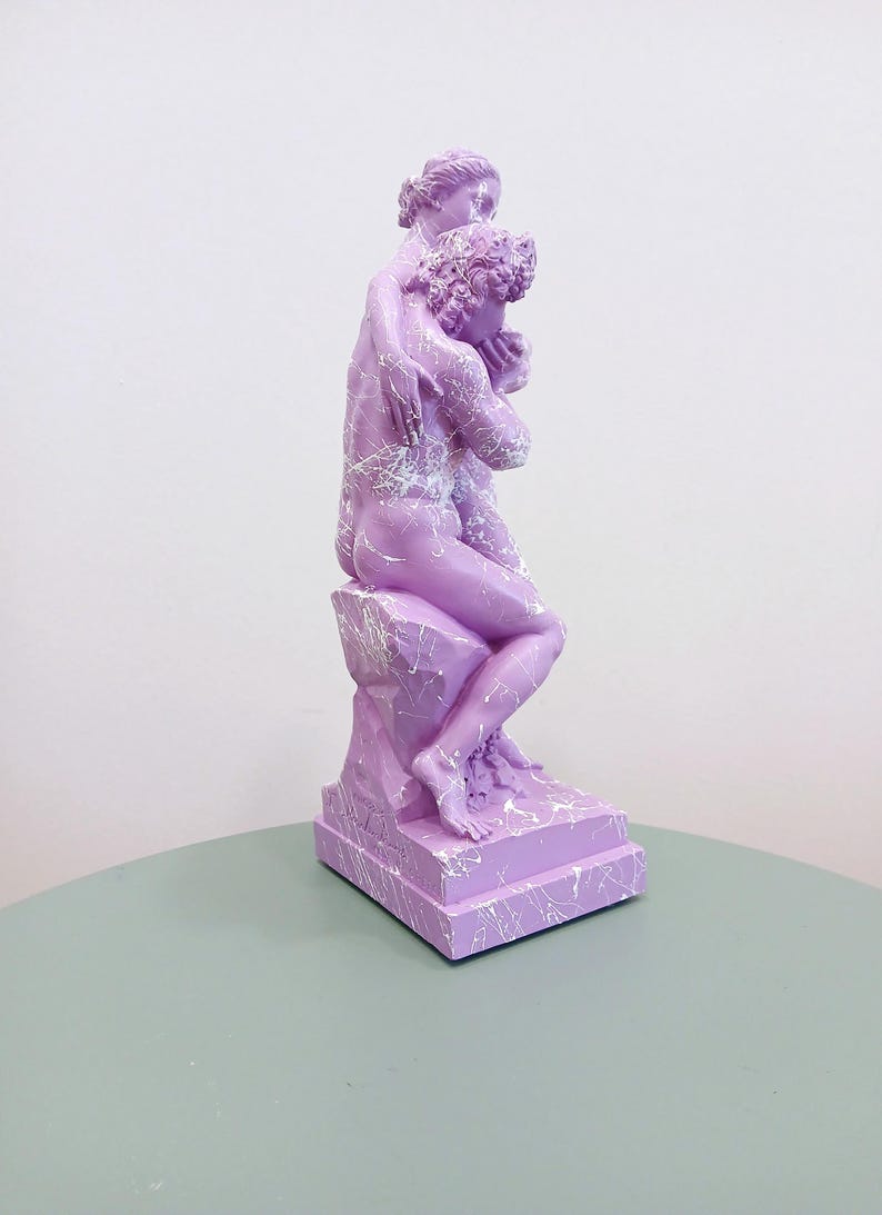 Bacchus & Ariadne Pop Art Figurine of Love and Euphoria | Marbled Alabaster Sculpture | Mythology Series Statue | Contemporary Art gReplicas