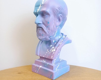 Hippocrates Pop Art Alabaster Bust: Modern Greek Sculpture