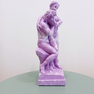 Bacchus & Ariadne Pop Art Figurine of Love and Euphoria | Marbled Alabaster Sculpture | Mythology Series Statue | Contemporary Art gReplicas