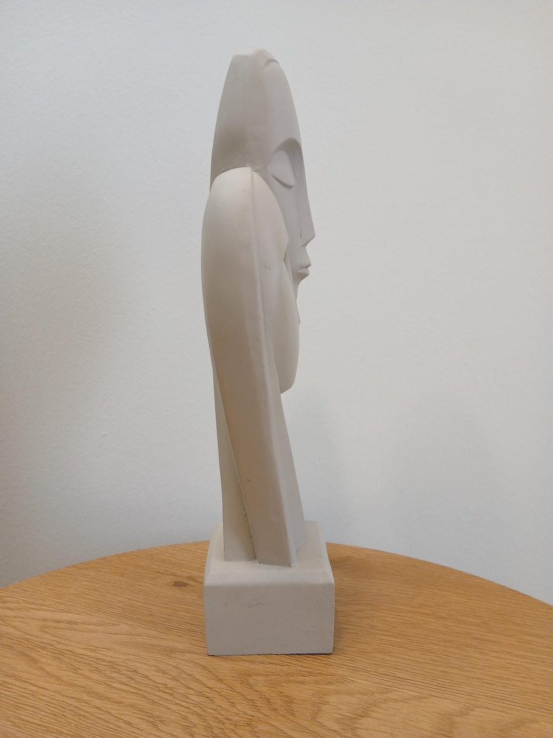 Devotion - Contemporary Abstract Sculpture | Modern Greek Art | Handcrafted Alabaster Statue Symbol of Unity | Minimalist Figurine gReplicas