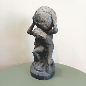 Atlas Through The Stars - Mythological Pop Art Sculpture | Contemporary Alabaster Sculpture | Greek Modern Art | Greek Mythology Figure