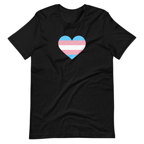 Trans Heart T-Shirt, Transgender Pride Shirt, Trans Lives Matter,Queer Owned Shop,Trans Youth,Non Binary TShirt,LGBTQ Tee,Subtle Trans Pride