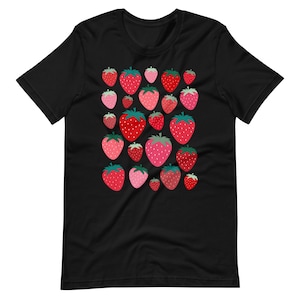 Strawberry Black T-shirt for Women main image 1
