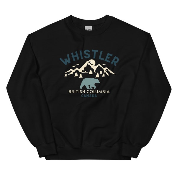 Whistler Sweatshirt, Ski Wear, Handmade Clothing, Gift For Traveler, Ski Sweater, Whistler Hoodies, Sweaters For Woman, Canada Online Shop