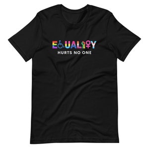 Equality Hurts No One Shirt, Black Lives Matter T-Shirt, Spring Clothing, Feminist T Shirt, Pride Shirt, LGBTQ Shirt,Plus Size,Oversized Tee