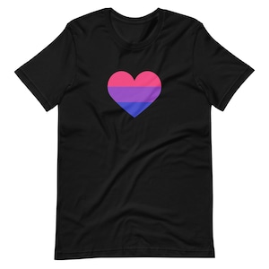 Bisexual Pride Heart T-Shirt: LGBTQ Graphic Tee