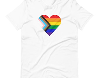 Unisex Pride T-Shirt: LGBTQ Heart Graphic Tee