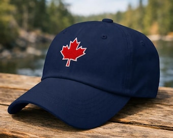 Canadian Maple Leaf Hat, Canada Cap, Embroidered Canada Hat, Canadian Pride Hat, Canada Souvenir Gift