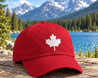 Canada Maple Leaf Hat, Embroidered Canadian Cap, Canada Souvenir, Canadian Gift, Canada Baseball Cap, Leaf Cap Embroidered