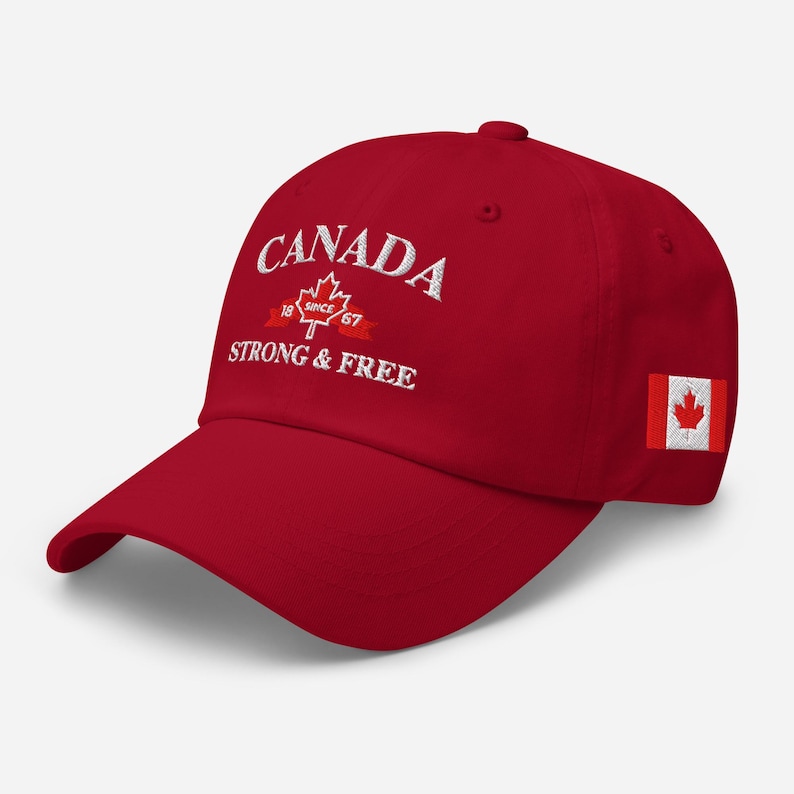 Embroidered Canada Hat For Men & For Women, Not For Sale Dad Cap, Strong and Free, Adjustable Straps,Unisex Baseball Hats,Canada Online Shop