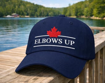 „Elbows Up Canada“-Mütze, bestickte Ahornblatt-Kappe, Mütze für kanadischen Stolz, Kanada-Papa-Mütze, Geschenk für Kanadier