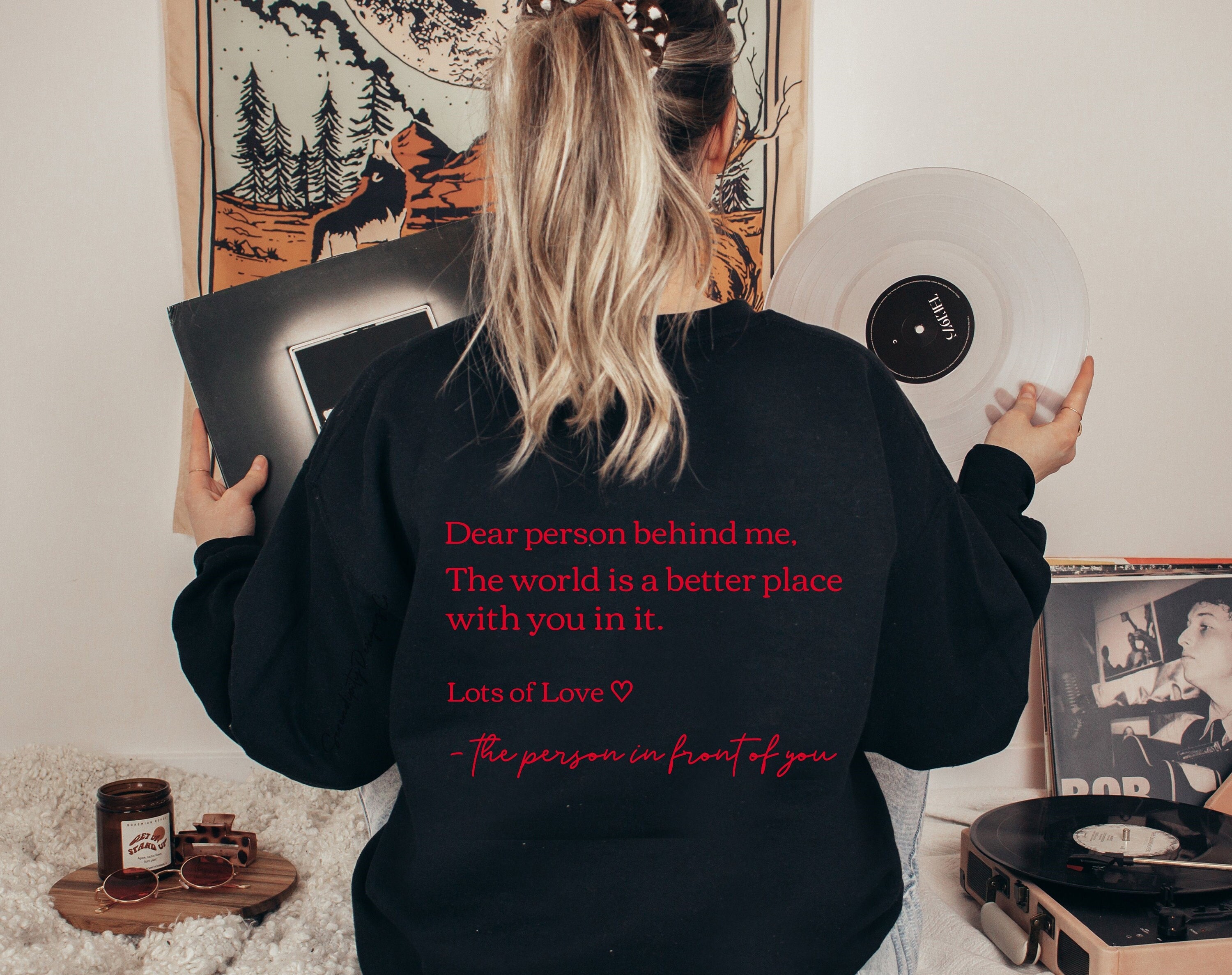 Dear Person Behind Me Spring Clothing Hoodie With Words on - Etsy