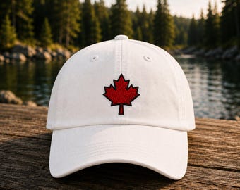 Kanada-Mütze, bestickte Ahornblatt-Kappe, kanadisches Souvenir, Baumwoll-Baseballkappe (Unisex)