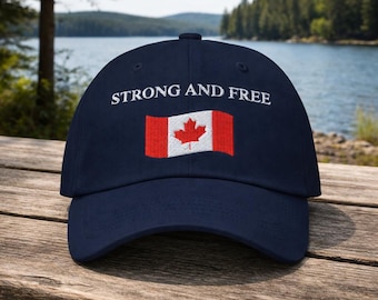„Starkes und freies Kanada“-Hut, bestickte kanadische Flaggenkappe, Ahornblatt-Dad-Cap, Baseballkappe mit kanadischem Stolz