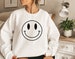 Happy Face Crewneck Sweatshirt,Fall Sweater,Smiling Face,Gender Neutral Adult, Smile Face Sweater,Hoodies For Women Aesthetic,Preppy Clothes 