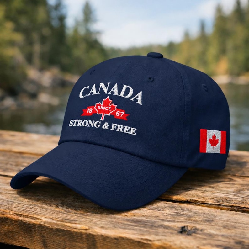 Canada Strong And Free Hat, Canada Hat, Canadian Hat, Maple Leaf Hat, Canada Baseball Cap, Canadian Pride Hat image 1