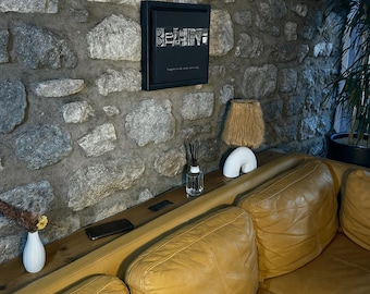 Solid Wood Sofa Console Table - Rustic USB-C Fast Charging Station