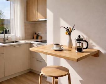 Mesa de parede dobrável - Mesa suspensa - Mesa compacta para escritório em casa que economiza espaço