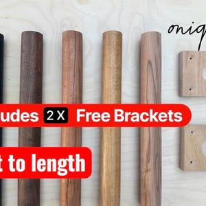 Tringle de penderie en bois massif personnalisée : tringle d'armoire, tringle à rideau