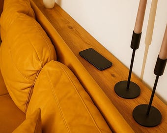 Konsola z litego drewna – rustykalna wąska półka do przedpokoju – meble ręcznie robione na zamówienie