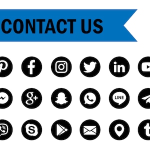 Social media icons, Social media Symbols Printable SVG File Vectors, Social media SVG, social networks clipart, instant download jpg PNG