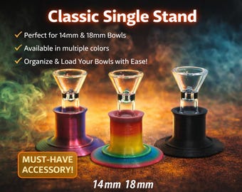 Classic Bowl & Banger Holder — 14mm or 18mm Male Slides