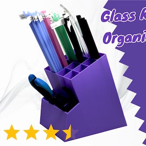 Lampworking Glass Rod Holder - 4x4 Cubbies (30x30mm each)