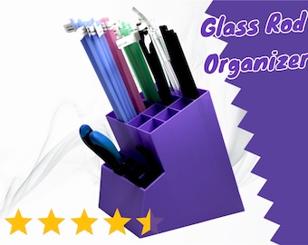 Lampworking Glass Rod Holder - 4x4 Cubbies (30x30mm each)
