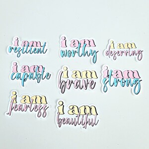 positive affirmation stickers, mental health, self-love, motivational sticker, positive thinking, affirmational stickers